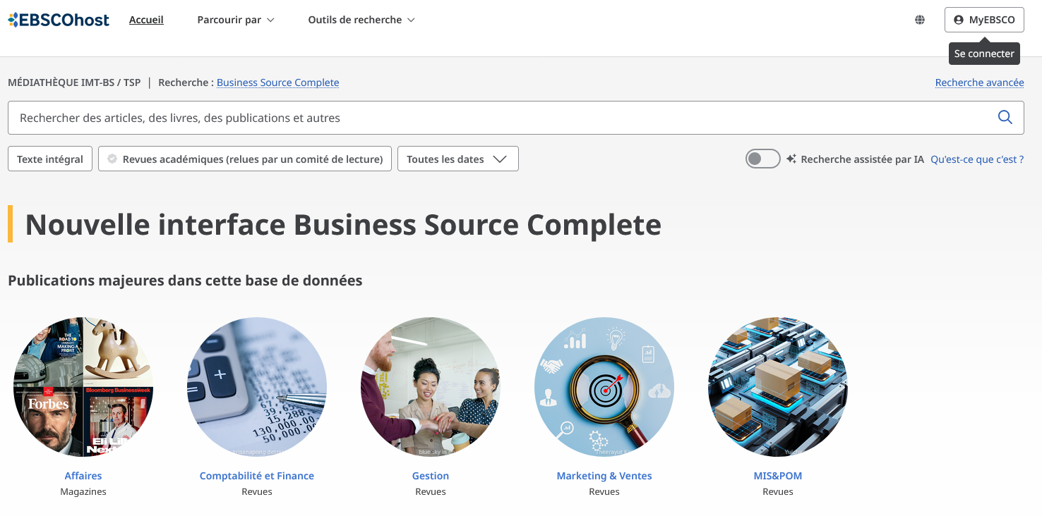 Nouvelle interface EBSCO